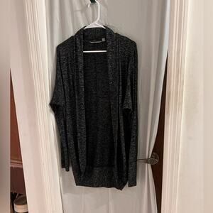 Athleta black draping circle open cardigan lightweight size xxs